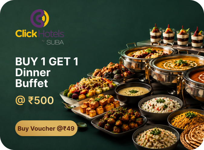 Buy 1 Get 1 Dinner Buffet @ ₹500 — buy the voucher at ₹49
