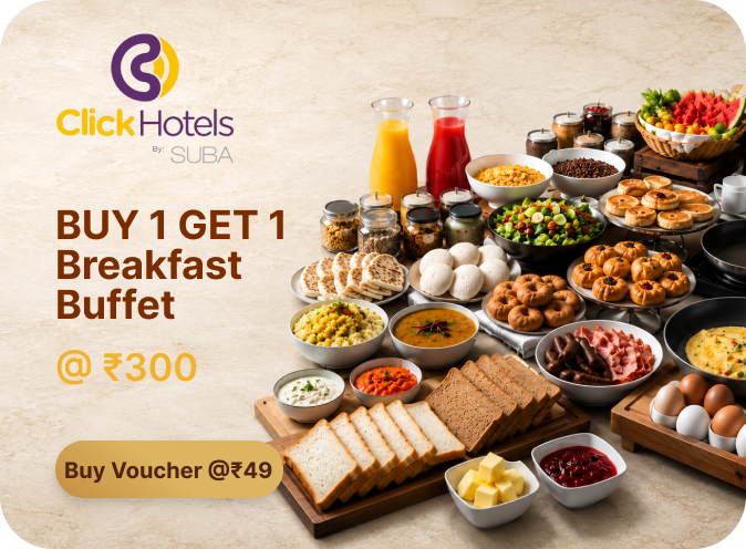 Buy 1 Get 1 Breakfast Buffet @ ₹300 — buy the voucher at ₹49