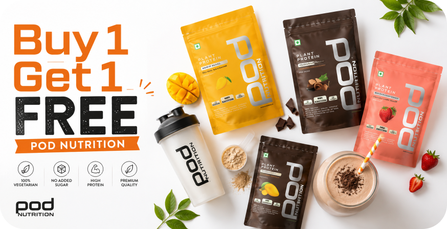POD Nutrition Buy 1 Get 1 FREE: Double Your Supplements via Zookout (Rs.99)