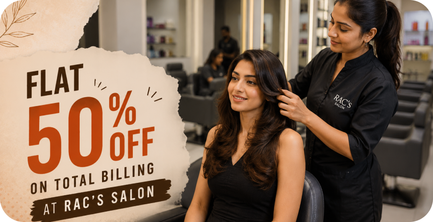 Rac's Salon Mumbai: Rs.599 Combo Offer and Flat 50% OFF on Zookout — Kandivali and Malad
