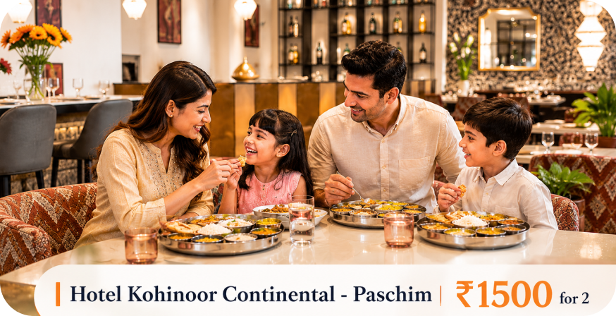 Hotel Kohinoor Continental Paschim: Western Indian Fine Dining at Rs.1,500 for Two in Andheri East